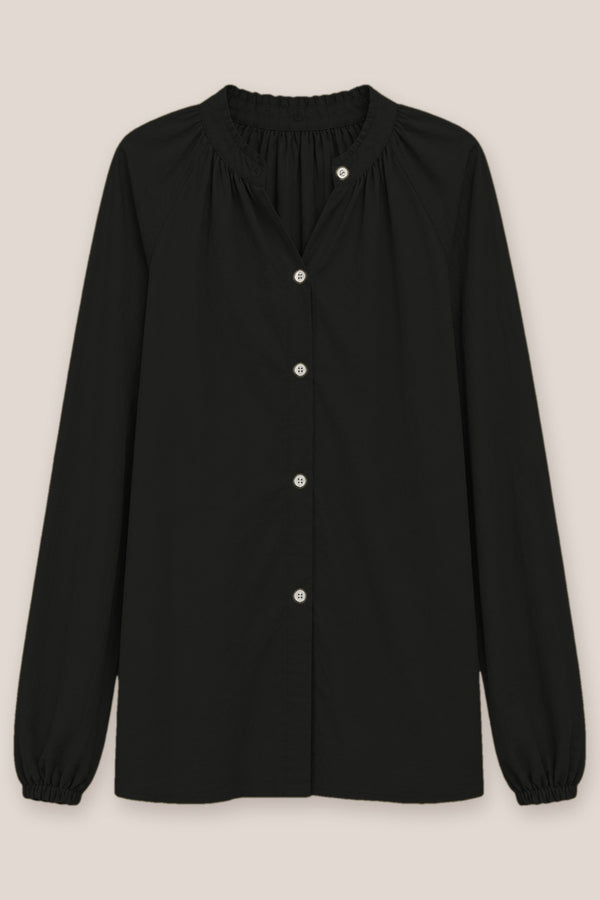Chemise Arta unie noire à plat