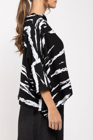 Top Salomé noir côté
