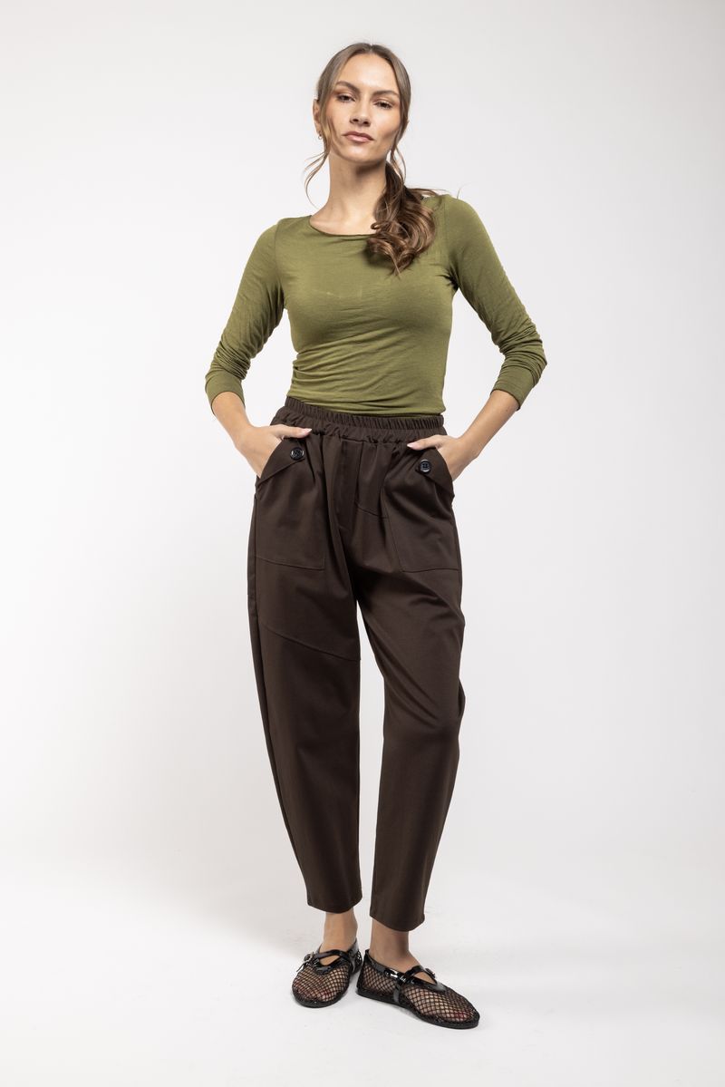 Pantalon Eugénia marron