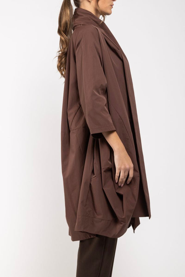 Manteau Shaun marron côté