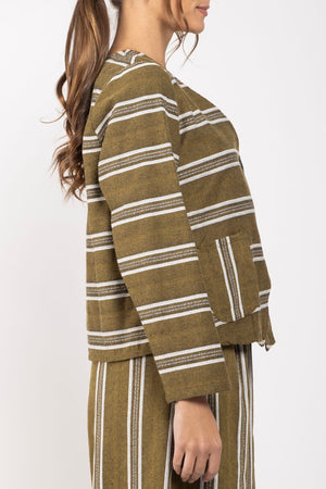 Veste Tamar vert côté