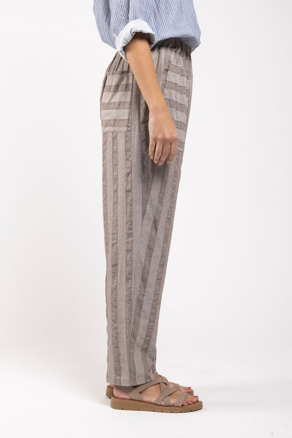 Pantalon Guram beige côté