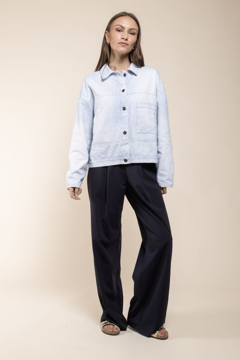Veste Egoda Denim Print Elemente Clemente délavé