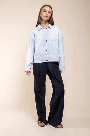 Veste Egoda Denim Print Elemente Clemente délavé