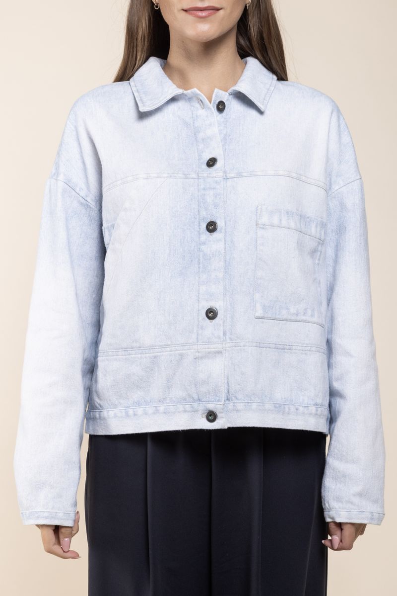 Veste Egoda Denim Print Elemente Clemente délavé