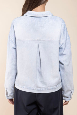 Veste Egoda Denim Print Elemente Clemente délavé dos