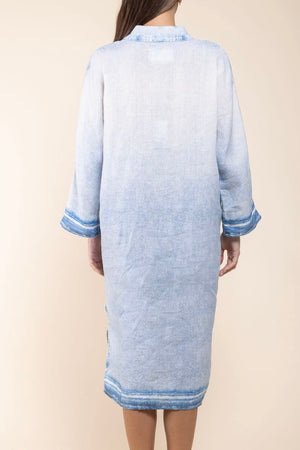 Robe Sannar Denim Print délavé dos