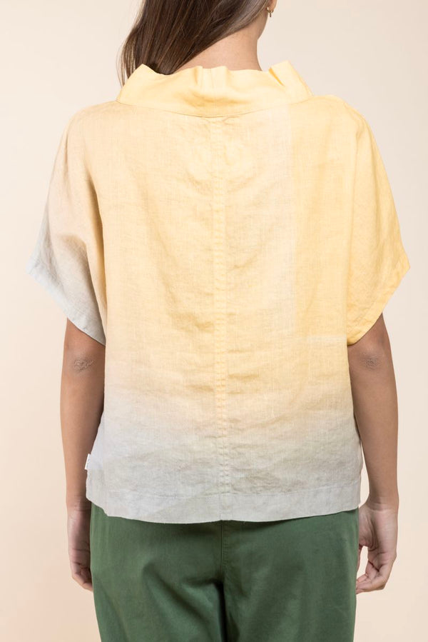 Top Diva Artistic Print jaune dos