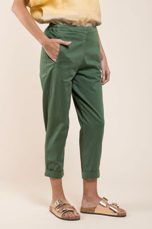 Pantalon Geisha Satin Tencel mousse 3/4