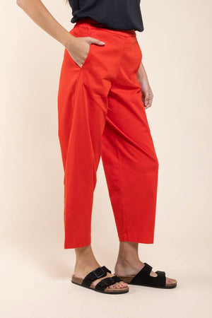 Pantalon Sipa Satin Tencel rouge 3/3