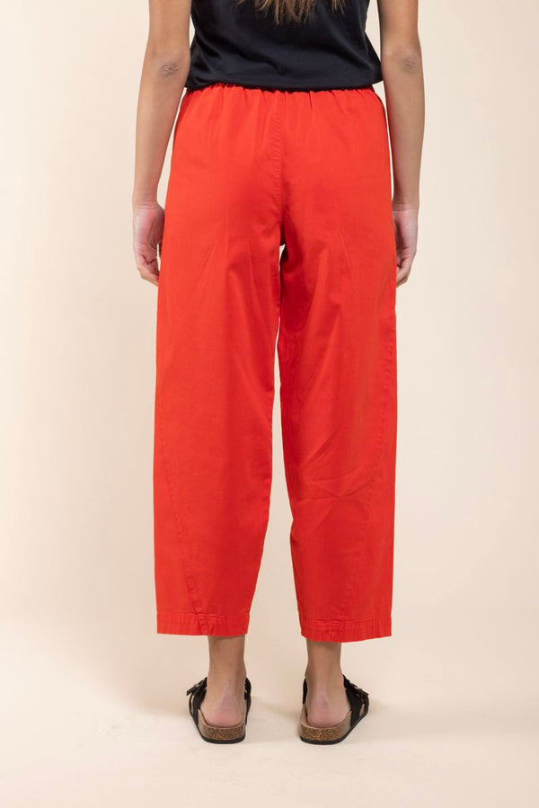 Pantalon Sipa Satin Tencel rouge dos