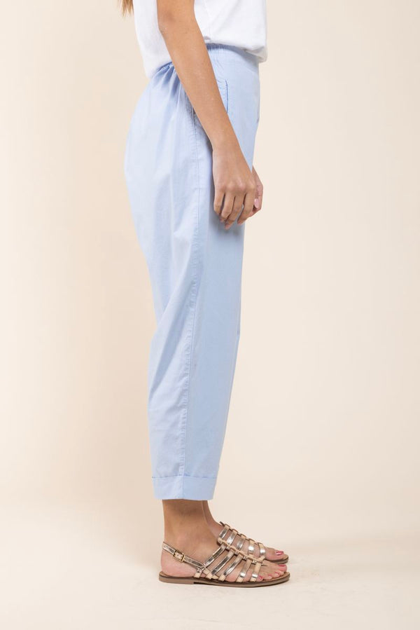 Pantalon Geisha Coton bleu côté