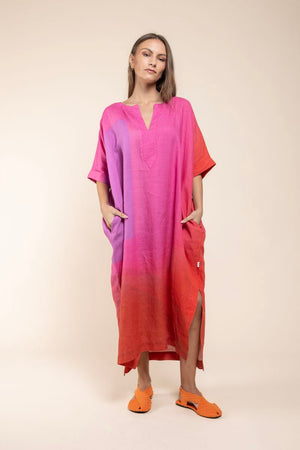 Robe Gumare Artistic Print Elemente Clemente rouge