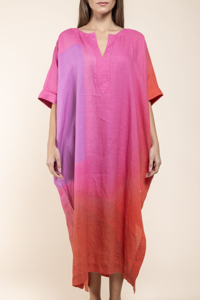 Robe Gumare Artistic Print Elemente Clemente rouge