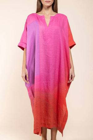Robe Gumare Artistic Print Elemente Clemente rouge face