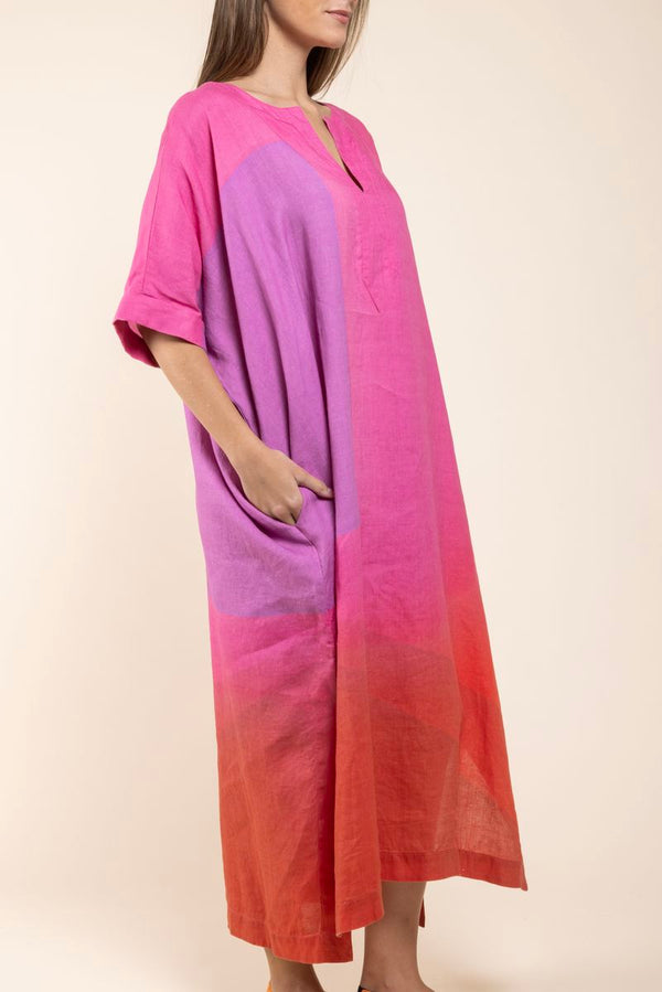 Robe Gumare Artistic Print Elemente Clemente rouge 3/4