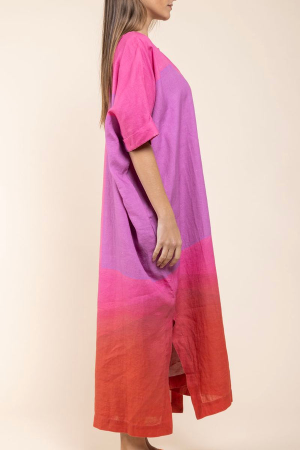 Robe Gumare Artistic Print Elemente Clemente rouge côté