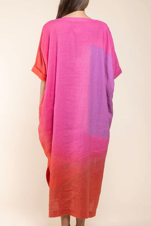Robe Gumare Artistic Print Elemente Clemente rouge dos
