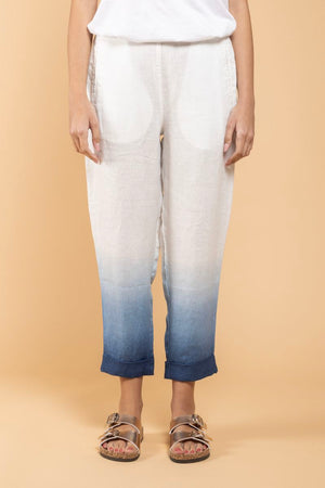 Pantalon Geisha Dip Dye bleu face
