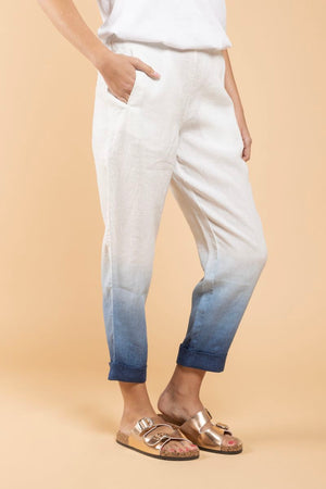 Pantalon Geisha Dip Dye bleu 3/4