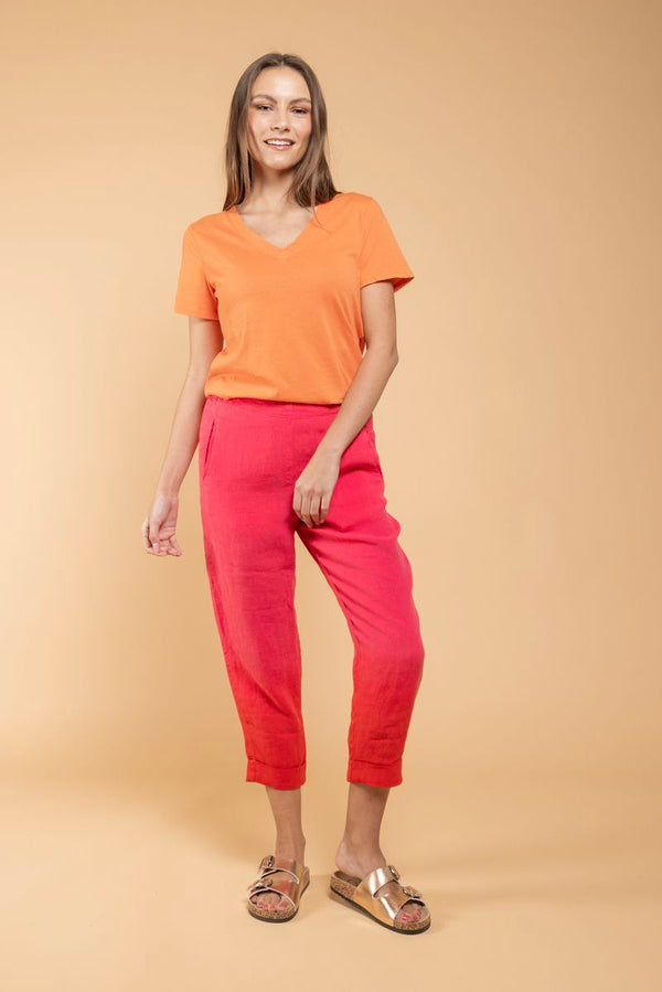 Pantalon Geisha Lin rouge