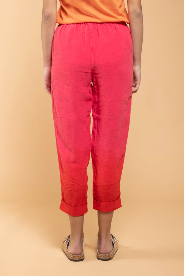 Pantalon Geisha Lin rouge dos