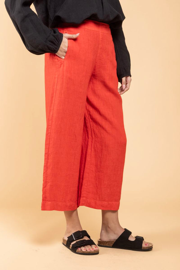 Pantalon Skara rouge 3/4