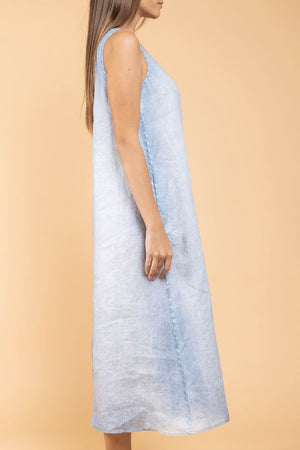 Robe Owo Denim Print délavé côté