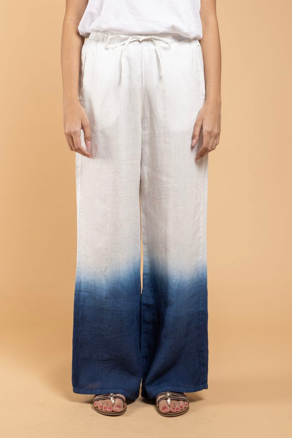 Pantalon Rundu Dip Dye bleu face