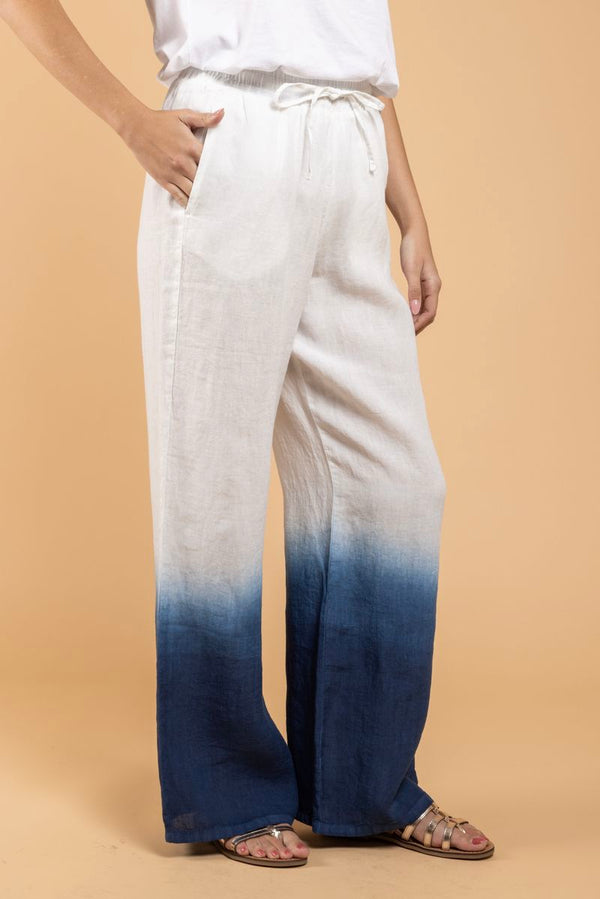 Pantalon Rundu Dip Dye bleu 3/4