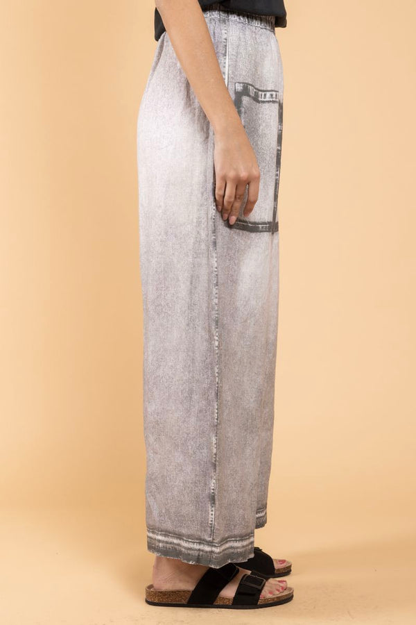 Pantalon Mali Denim Print gris côté