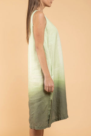Robe Som Artistic Print vert côté