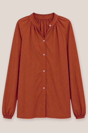 Chemise Arta unie brique à plat