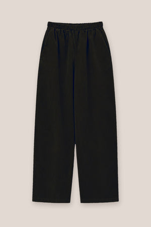 Pantalon velours côtelé noir à plat