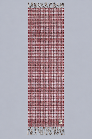 Écharpe Baby Moussy Caro Bobotag RED, à plat