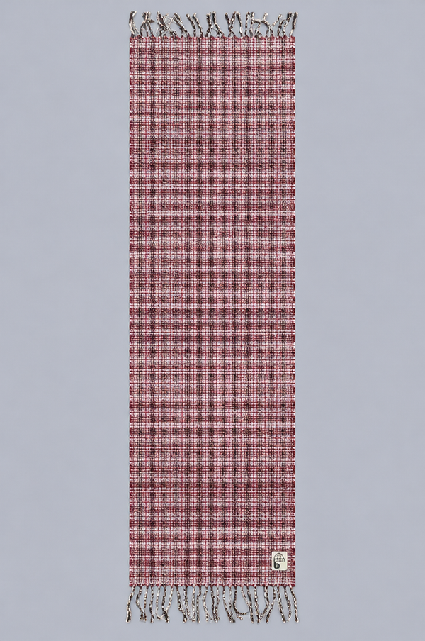 Écharpe Baby Moussy Caro Bobotag RED, à plat