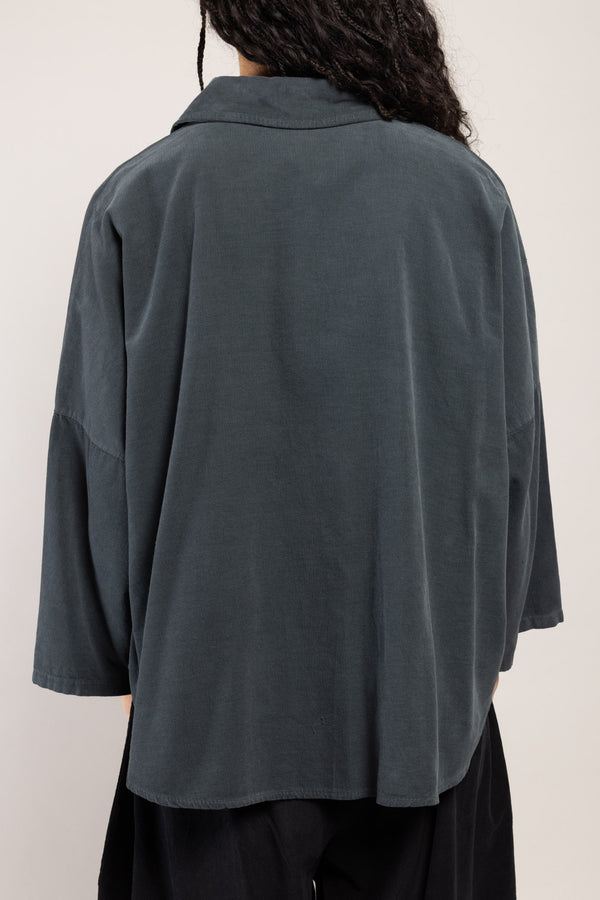 Chemise Ulka Velours La Sélection Stocks du Marais — coloris Gris (vue 5)