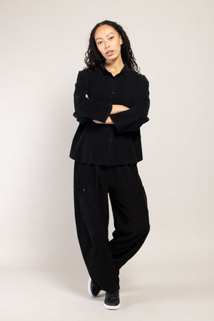Chemise Ulka Velours La Sélection Stocks du Marais — coloris Noir (vue 9)