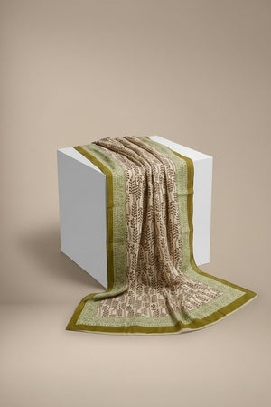 Foulard Nilesh Feuillages — foulard femme imprimé feuillages (vue 2)
