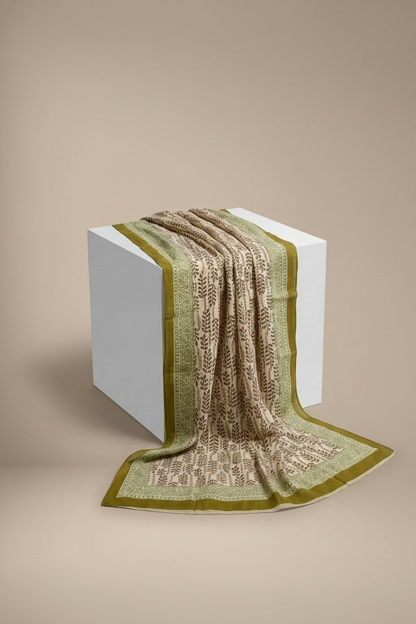 Foulard Nilesh Feuillages — foulard femme imprimé feuillages (vue 2)