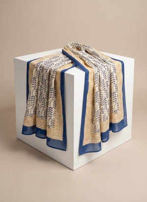 Foulard Nilesh Feuillages — foulard femme imprimé feuillages (vue 4)