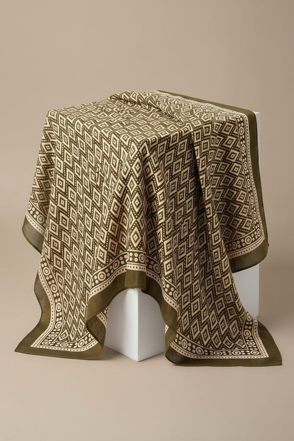 Foulard Nilesh Vert — foulard femme imprimé (vue 2)