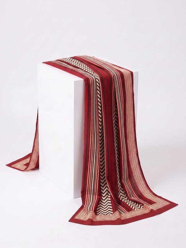 Foulard Nilesh Frise Rouge