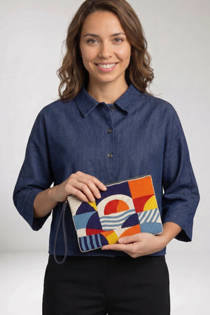 Jaydi Orange Clutch