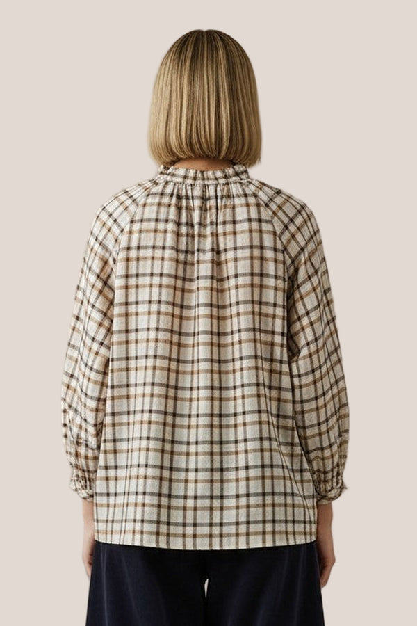 Chemise Arta Carreaux XL La Sélection Stocks du Marais — coloris Cream, vue dos