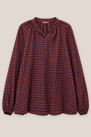 Chemise Arta Mini Carreaux La Sélection Stocks du Marais — coloris Aubergine