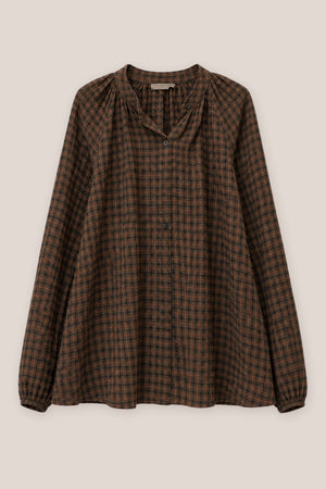 Chemise Arta Mini Carreaux La Sélection Stocks du Marais — coloris Chocolat