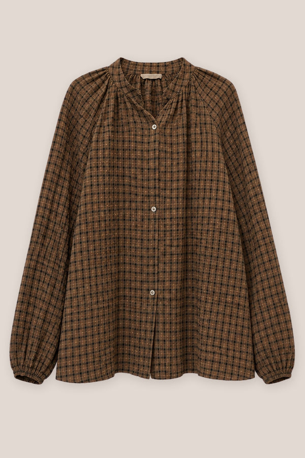 Chemise Arta Mini Carreaux La Sélection Stocks du Marais — coloris Taupe