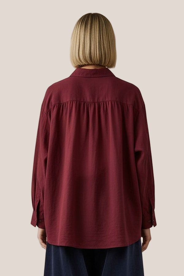 Chemise Bora La Sélection Stocks du Marais — coloris Bordeaux, vue dos