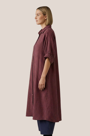 Robe Liri La Sélection Stocks du Marais — coloris Aubergine, vue côté